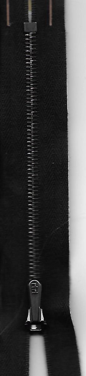 Reissverschluss, Metal 4, Altsilber, Hosen, schwarz, Col. 2110, 12cm