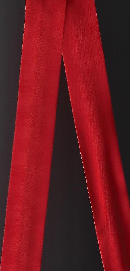 SCHRÄGBAND, SATIN, POLYESTER, 20 MM, (10, 20, 10 mm) gefalzt, rot