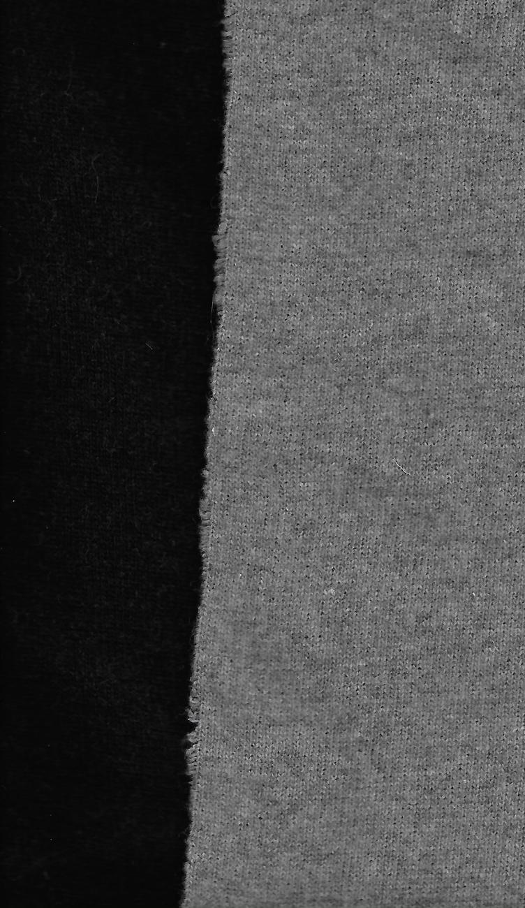Doubleface Wolle, schwarz / grau, 100 % Wolle