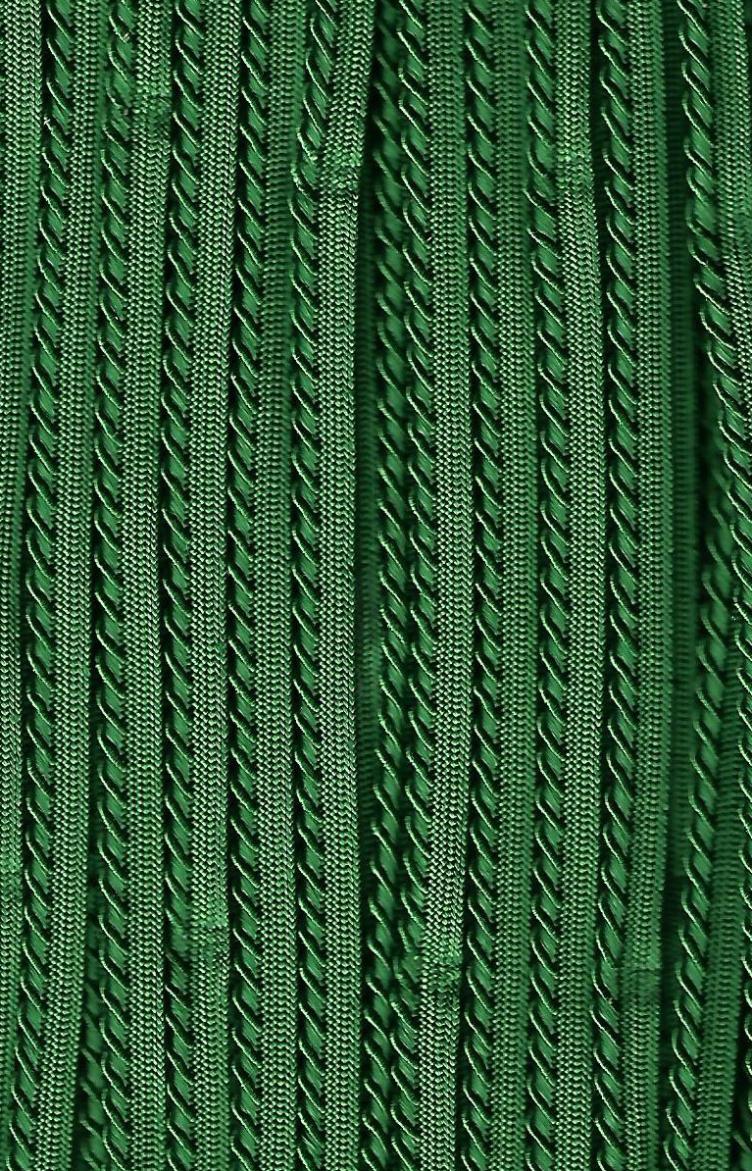 Passepoil, grün, mit grünen Schlaufen