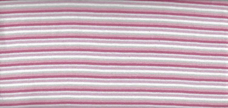 Trikotbündchen Strickschlauch,weiss, beige, rosa, hell-, dunkel-, mittelrosa gestreift, 95% Baumwolle, 5% Elesthan