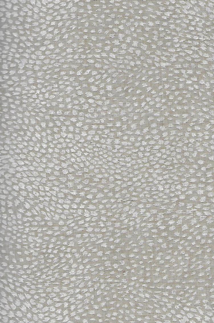 Gauze, beige mit weissen Tupfen, 90 % Polyester, 10 % Baumwolle