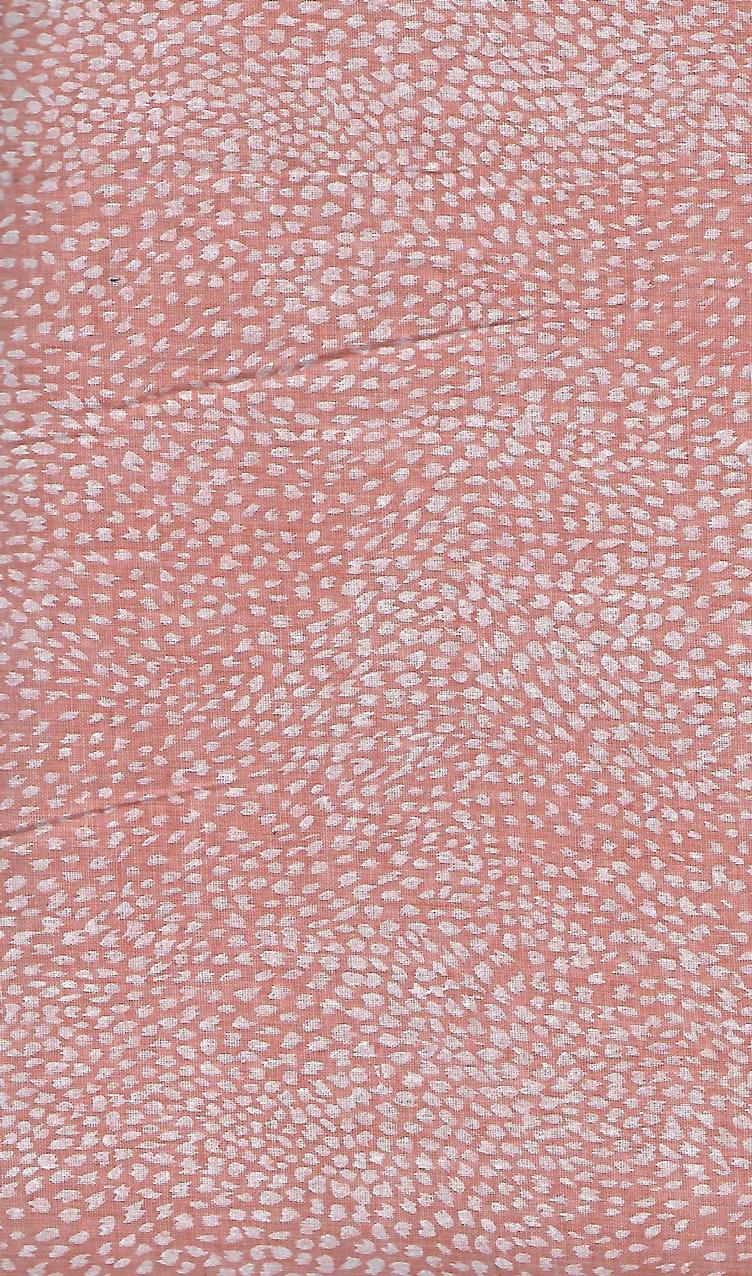 Gauze, orange mit weissen Tupfen, 90 % Polyester, 10 % Baumwolle