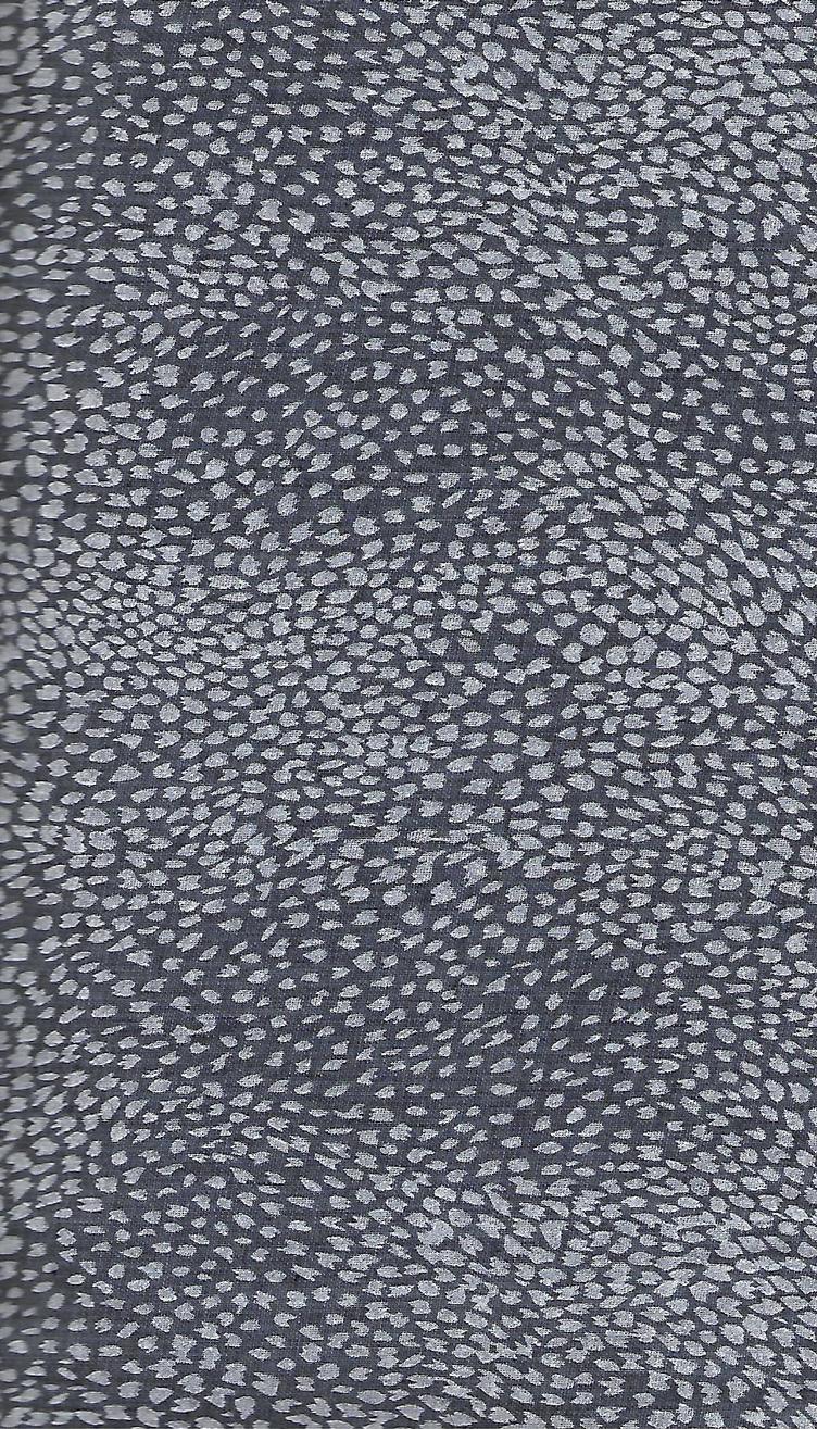 Gauze, blau mit weissen Tupfen, 90 % Polyester, 10 % Baumwolle