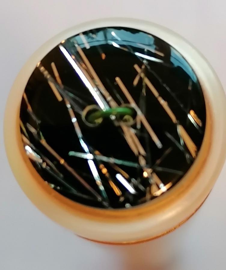 Knopf, Rund, schwarz mit silbrigen Streifen, 18mm