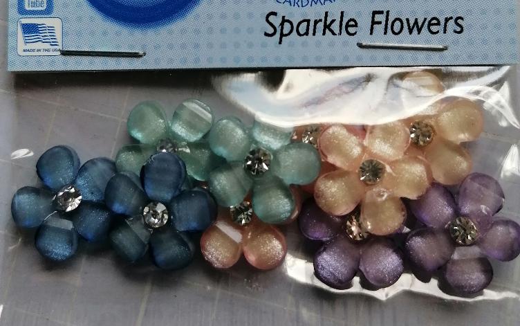 Dress It Up, Sparkle Flowers (Mix aus je 2 verschieden farbigen Blüten), 10 Stk.