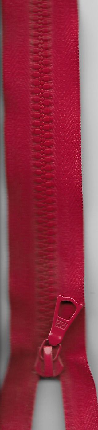 Reissverschluss, Decor 6E, teilbar, rot, Col. 2407, 60cm