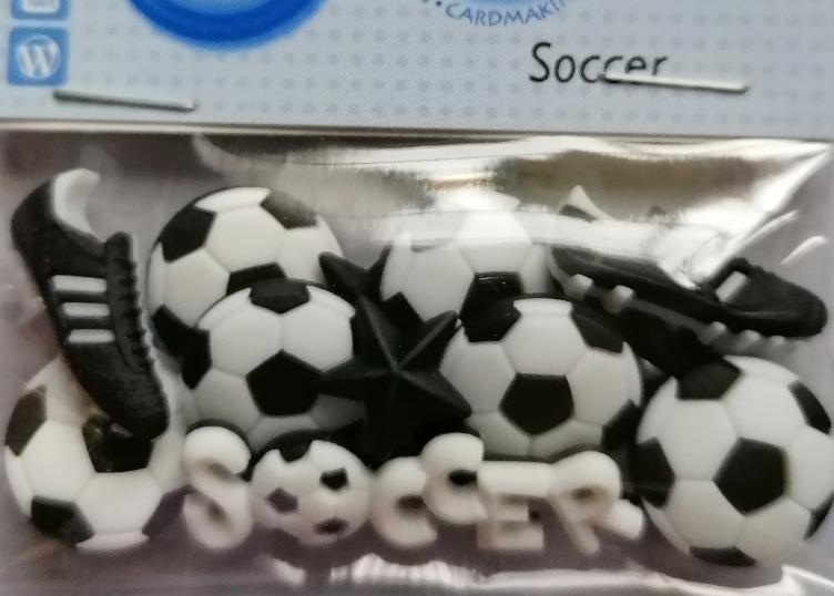 Dress It Up, Soccer (Mix aus Fussballschuh, Ball, Stern und Text), 12 Stk.