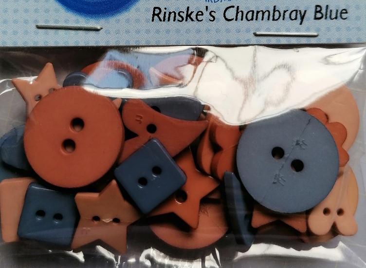 Dress It Up, Rinske`s Chamray Blue (Mix aus verschieden Knöpfen) 28 Stk.