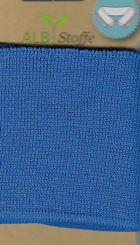 Polo-Shirt Kragen, uni blau, 100 % Bio-Baumwolle, Kragengrösse M