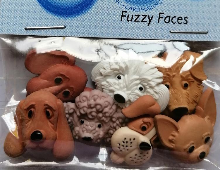 Dress It Up, Fuzzy Faces (Mix mit verschiedenen Hundegesichtern), 5 Stk.