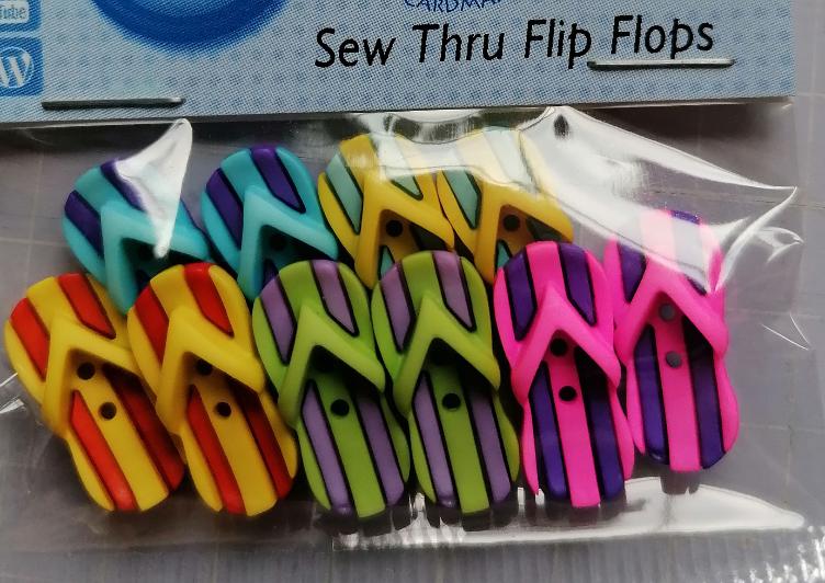 Dress It Up, Sew thru Flip Flops (Mix aus verschieden farbigen Flip Flops), 10 Stk.