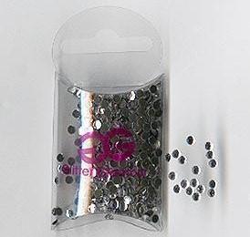 SS20 HOT FIX STRASS-STEINE 4.5MM 30° LABRADOR SILBER AUFKLEBBAR MIT STRASS-APPLIKATOR W106, BLISTER MIT 144STK