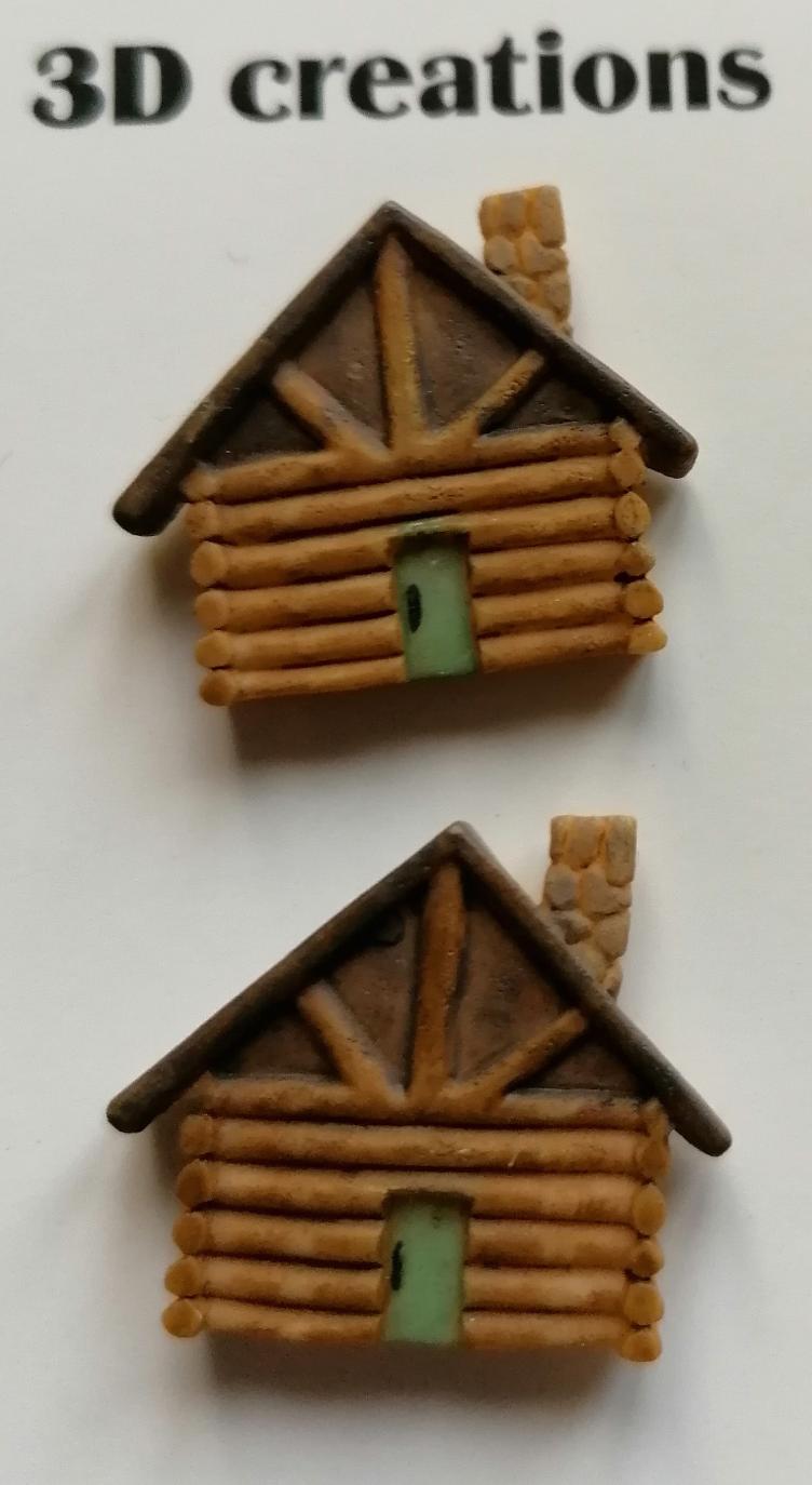 Veendam Button Fashion, Holzhaus, 3D Creation, 2 Stk.