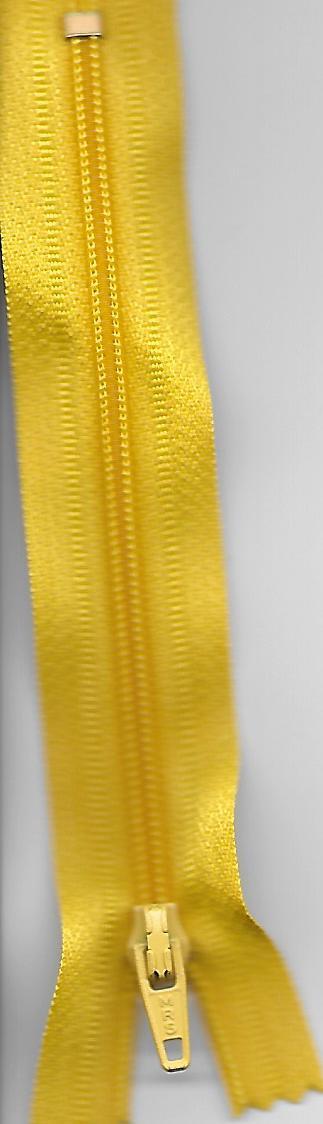 Reissverschluss, Meras Nylon 4/Flex 4, geschlossen, gelb, Col. 2304, 12cm