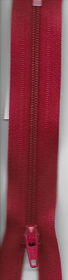 Reissverschluss, Meras Nylon 4/Flex 4, geschlossen, rot, Col. 2410, 15cm