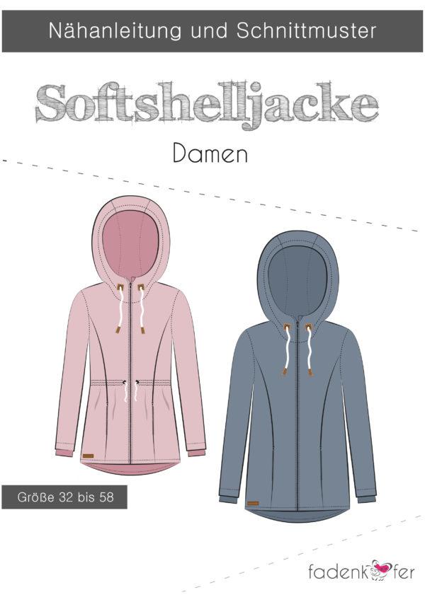 Fadenkäfer, Papierschnittmuster, Softshelljacke, Damen, A4