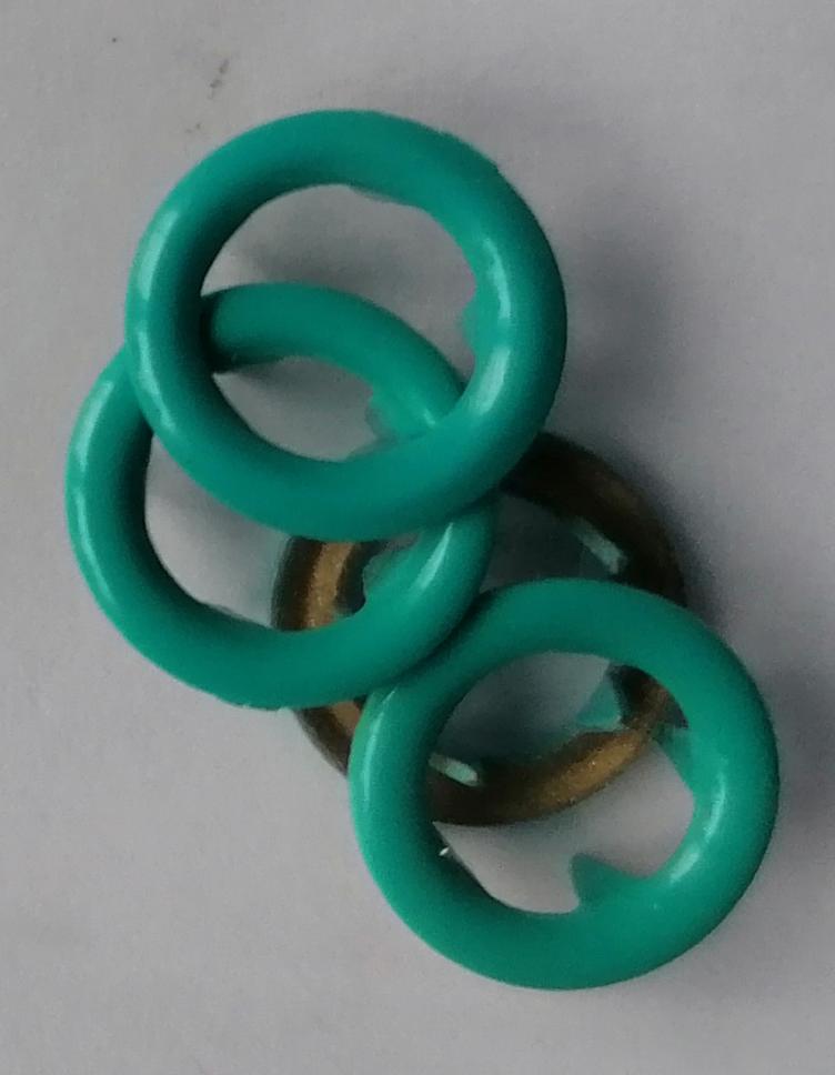 Druckknöpfe Zackenring, Elegant 2/1, Col. Dunkeltürkis, für Jersey, 9,5mm (Elegant 2/a, Elegant 2/b)