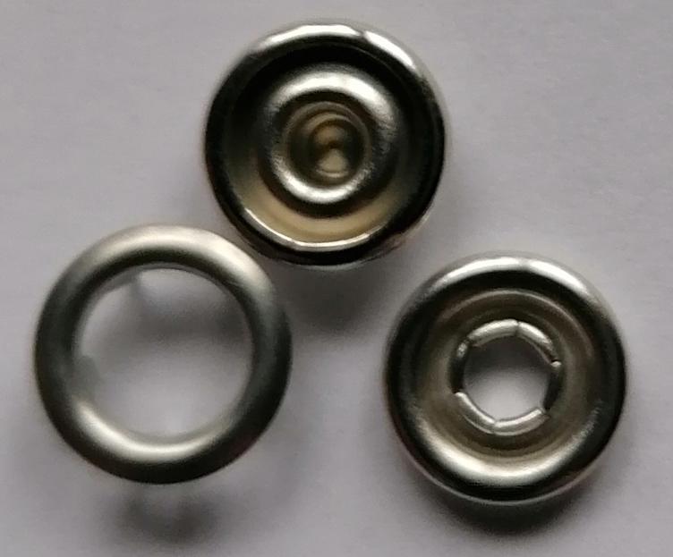 Druckknöpfe Zackenring, Elegant 2/1, Col. Nickel, für Jersey, 9,5mm (Elegant 2/a, Elegant 2/b)