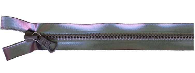 Reissverschluss, AquaZIP 6, Kunststoffzacken, teilbar, violetmetalisch/dunkelgrau, Col. 9549, 80cm