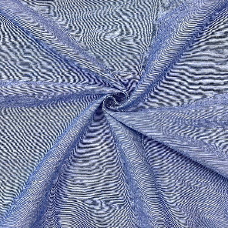 Leinen Fil-a-Fil, blau-weiss meliert, 52 % Leinen, 39 % Viscose, 9 % Polyester, 140 cm breit