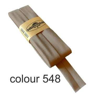 OAKI DOKI,Schrägband, Jersey, beige, 20mm, ca. 3m lang, 94 % Baumwolle, 6 % Elasthan