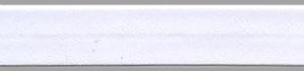 Baumwoll-Schrägband mit Elastananteil, uni, weiss, 97 % Baumwolle, 3 % Elastan, Col. 02