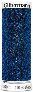GÜTERMANN SPARKLY FADEN MIT TRENDIGEM METALL-LOOK, DUNKELBLAU/SCHWARZ