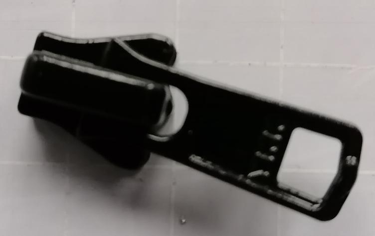 Schieber flach, YKK, 5VS, DA, Decor6, schwarz