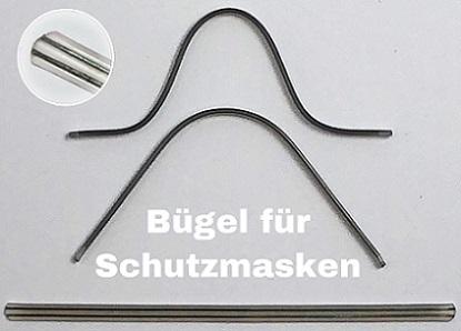 Draht für Schutzmasken, Kunststoff mit Eisenkern, 9 cm lang, 3mm breit