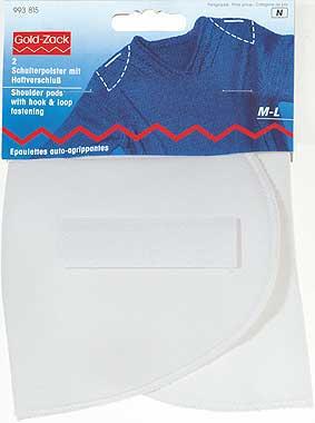 PRYM SCHULTERPOLSTER MIT HAFTVERSCHLUSS, WEISS, M-L, 15,5x11cm