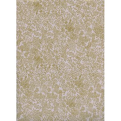 Baumwolle, beige mit goldigen Punkten, für Patchwork, 100 % Premium Baumwolle
