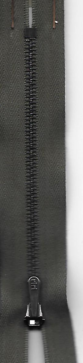 Reissverschluss, Metal 4, Altsilber, Hosen, dunkeloliv, Col. 2827, 12cm