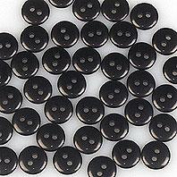 WÄSCHEKNOPF POLY. 18` = 11 MM UNI SCHWARZ