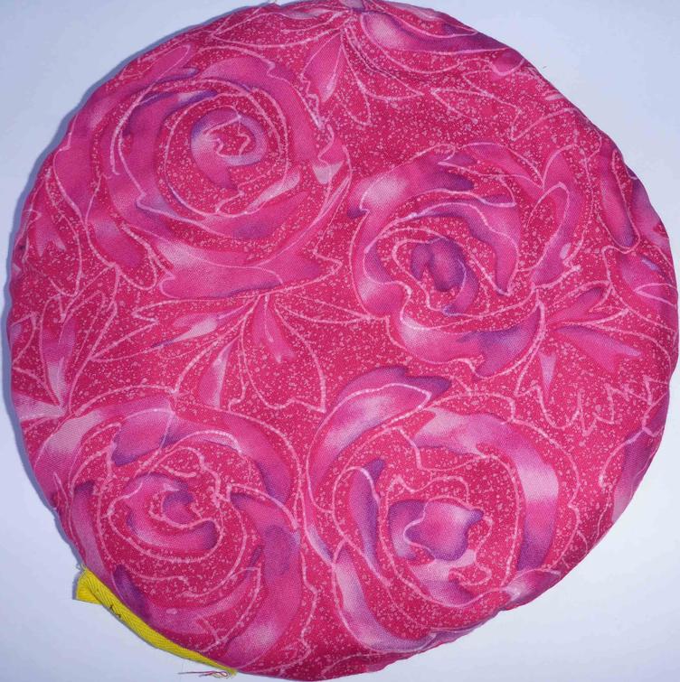 Kirschenstein-Kissen rund, pink, 100 % Baumwolle