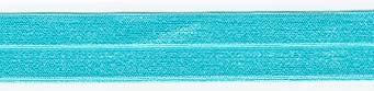 ALGE KURT`S ELASTISCHES EINFASSBAND, LEICHTER GLANZ, 20MM, AZURBLAU (TÜRKIS)