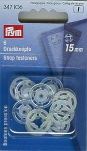 PRYM ANNÄH-DRUCKKNÖPFE, 21MM, TRANSPARENT, KARTE A 3 STK.