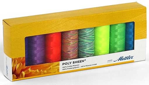 Mettler Poly Sheen, Multi, 6 Spulen à 200m, 100 % Polyester