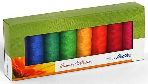 METTLER SILK-FINISH COTTON, SAISON KIT SOMMERFARBEN, NO.50, 8 SPULEN À 150M